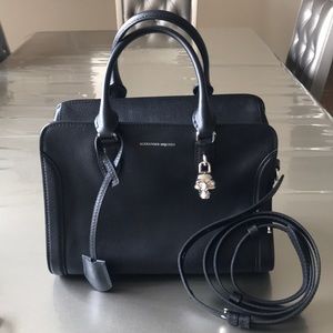 Authentic Alexander McQueen black leather handbag